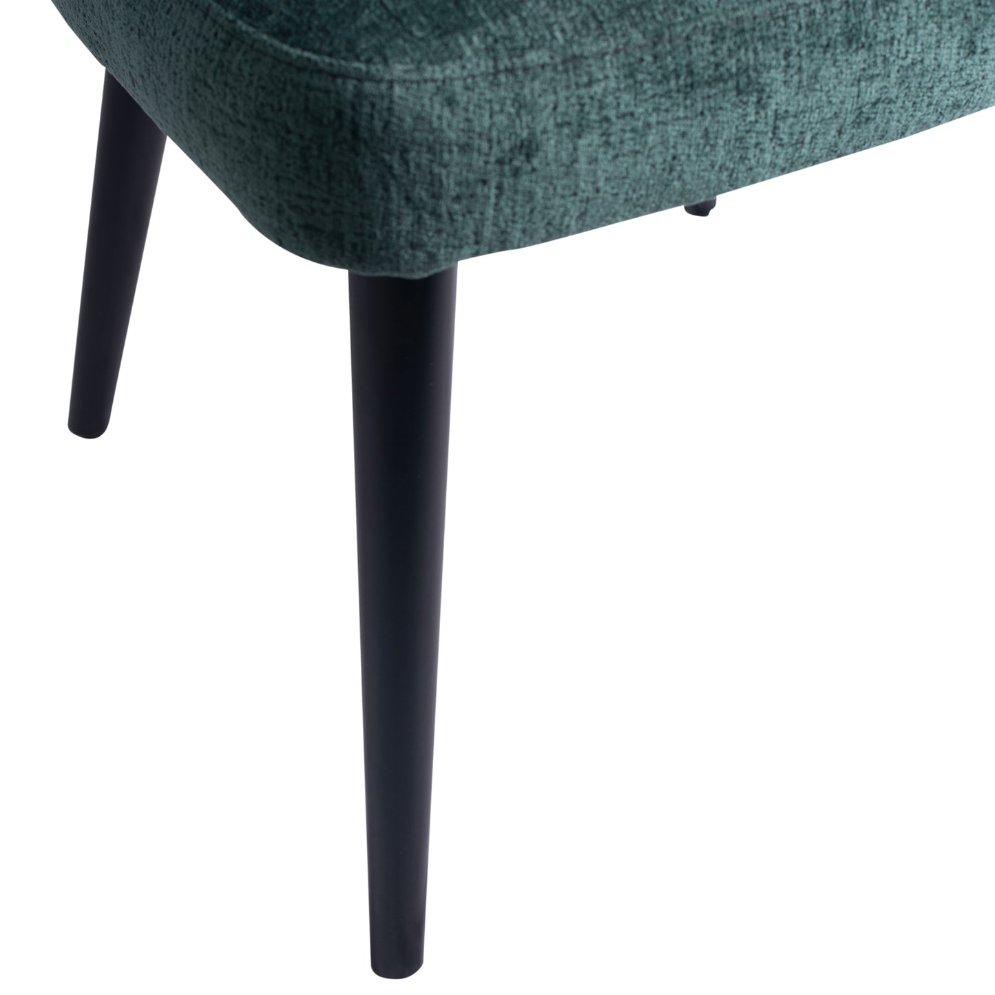 Fiori Petrol 502 Dining Chair Black Wood Legs
