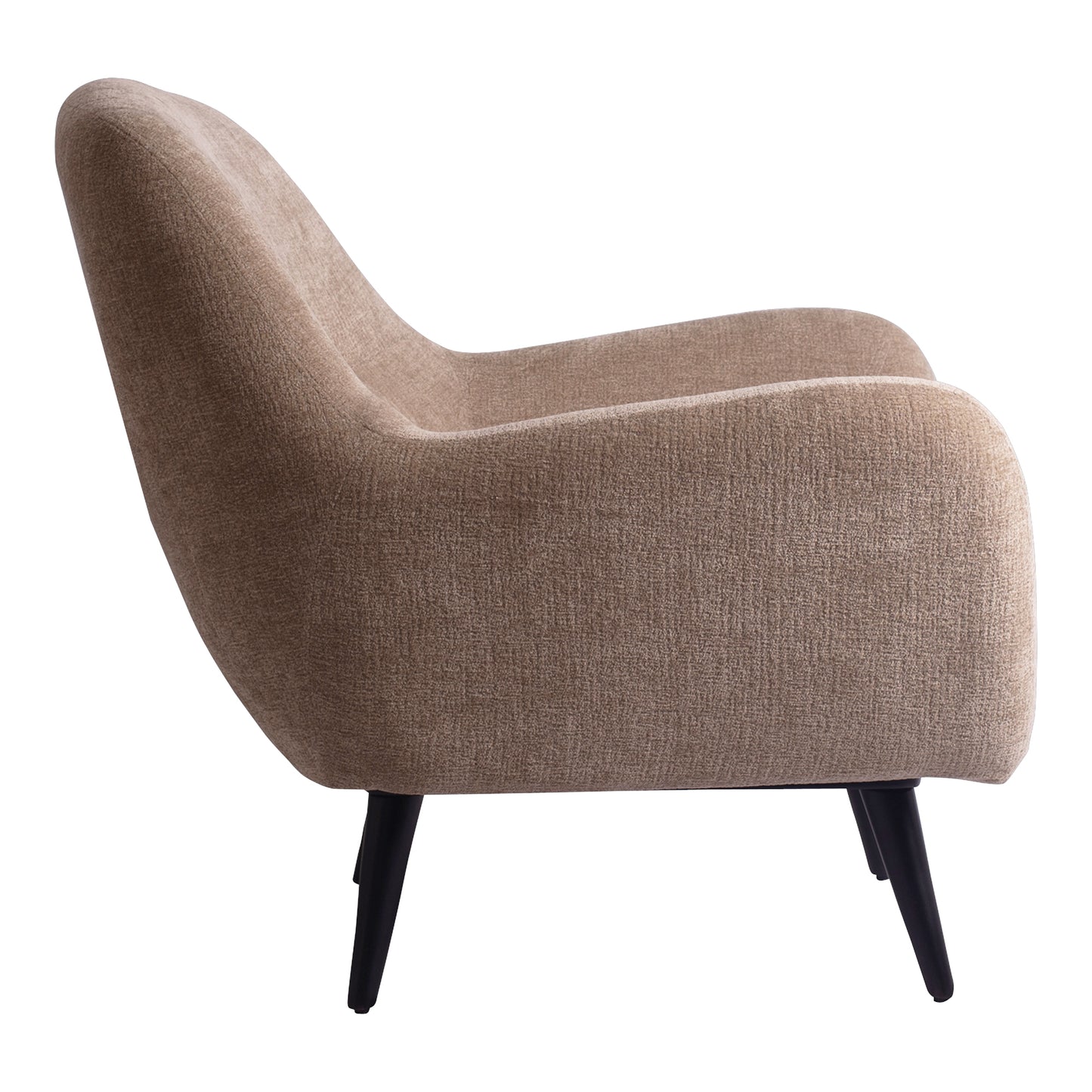 Donny Cream Fauteuil Black Wooden Legs