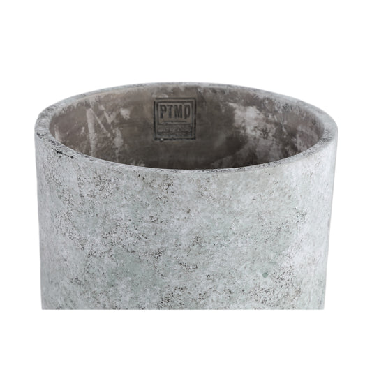 Vik Grey Cement Cylinder Pot Round L
