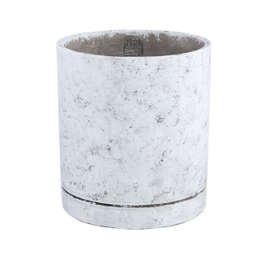 Vik Off White Cement Cylinder Pot Round XL
