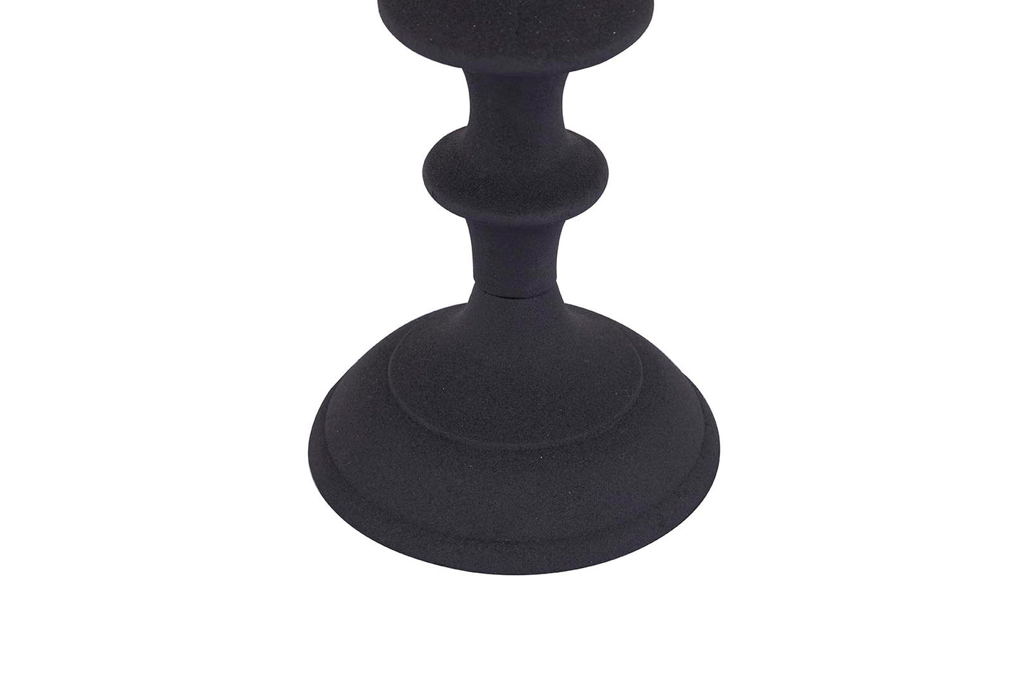 Yourney Black Casted Alu Candleholder Round High