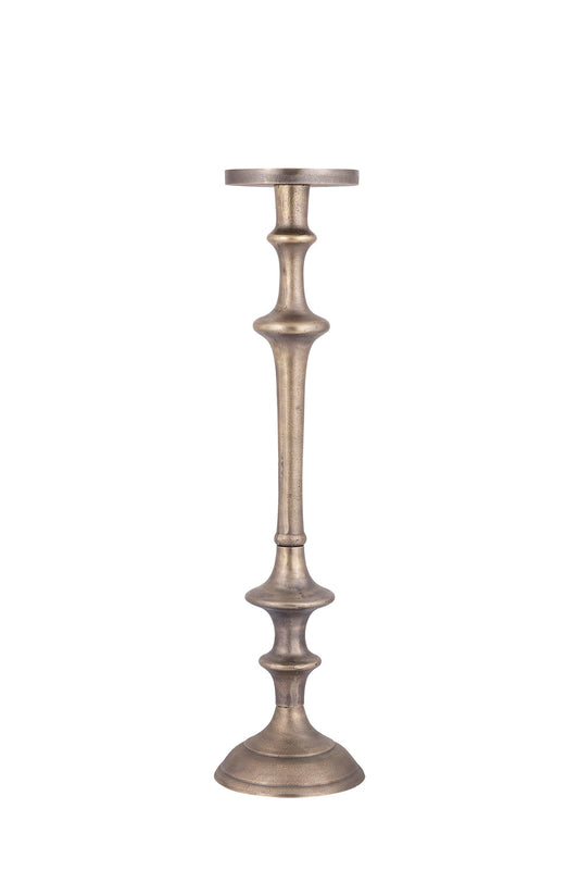 Yourney Brass Casted Alu Candleholder Round High