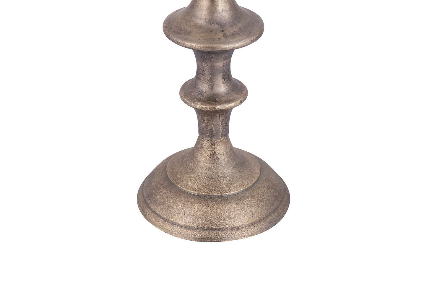 Yourney Brass Casted Alu Candleholder Round High