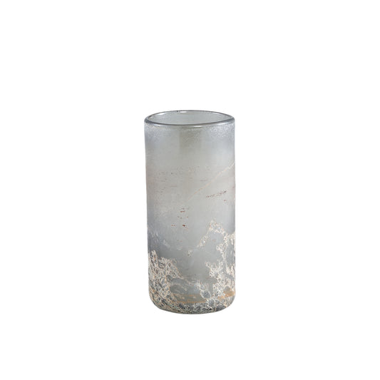 Loek Grey Glass Cilinder Vase Straight S