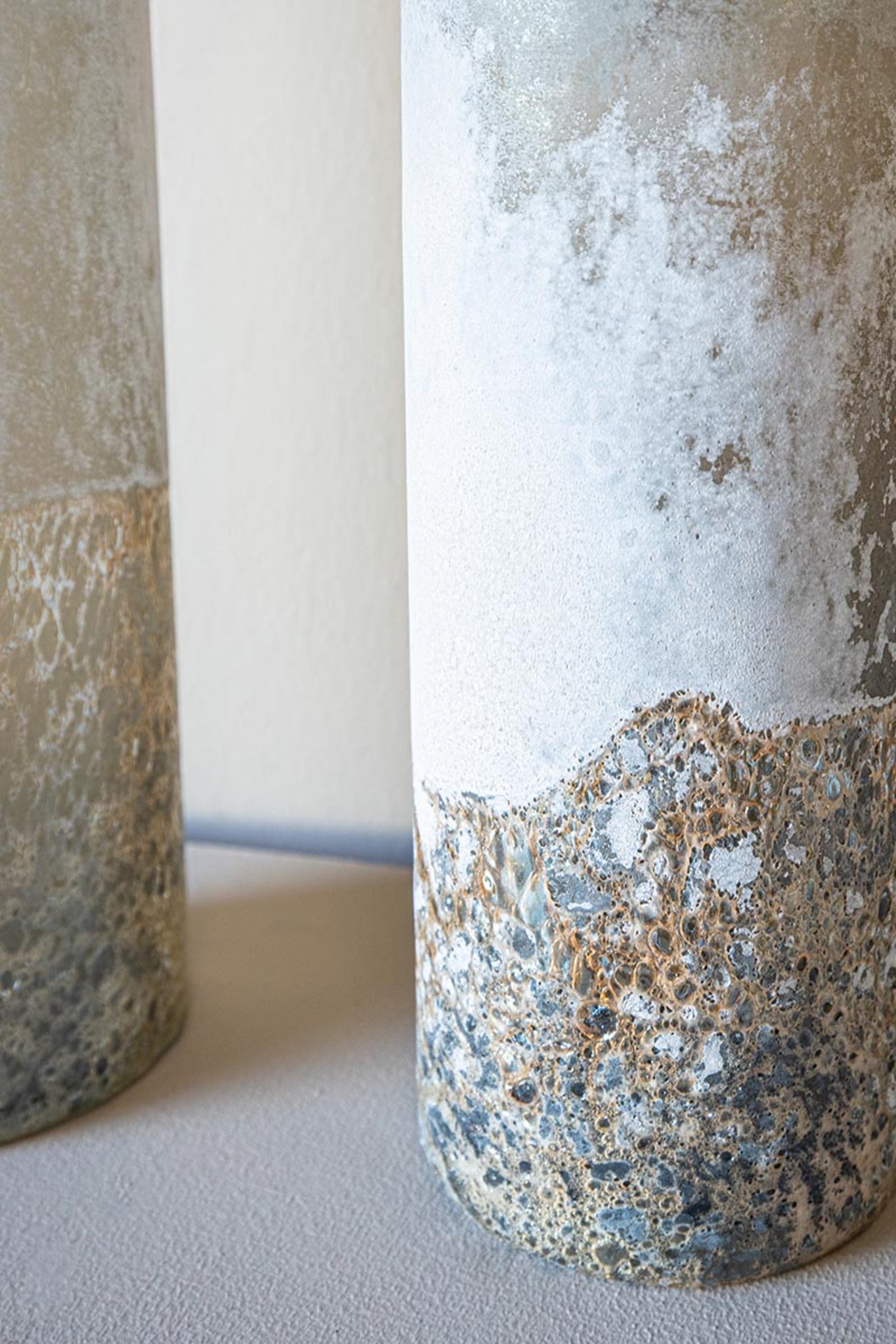 Loek Grey Glass Cilinder Vase Straight S