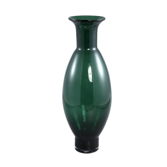 Nory Green Glass Bulb Vase Round Long