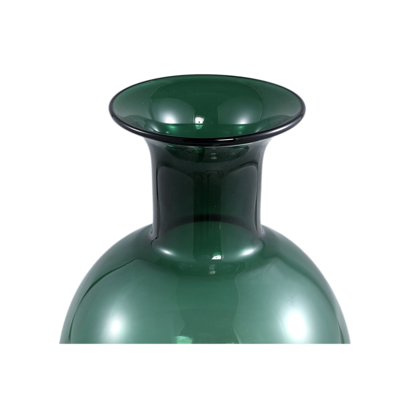 Nory Green Glass Bulb Vase Round Regular