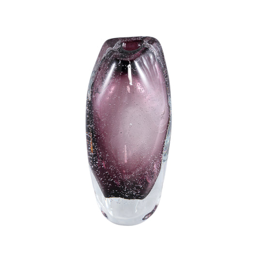 Bryce Purple Thick Angular Glass Vase Regular