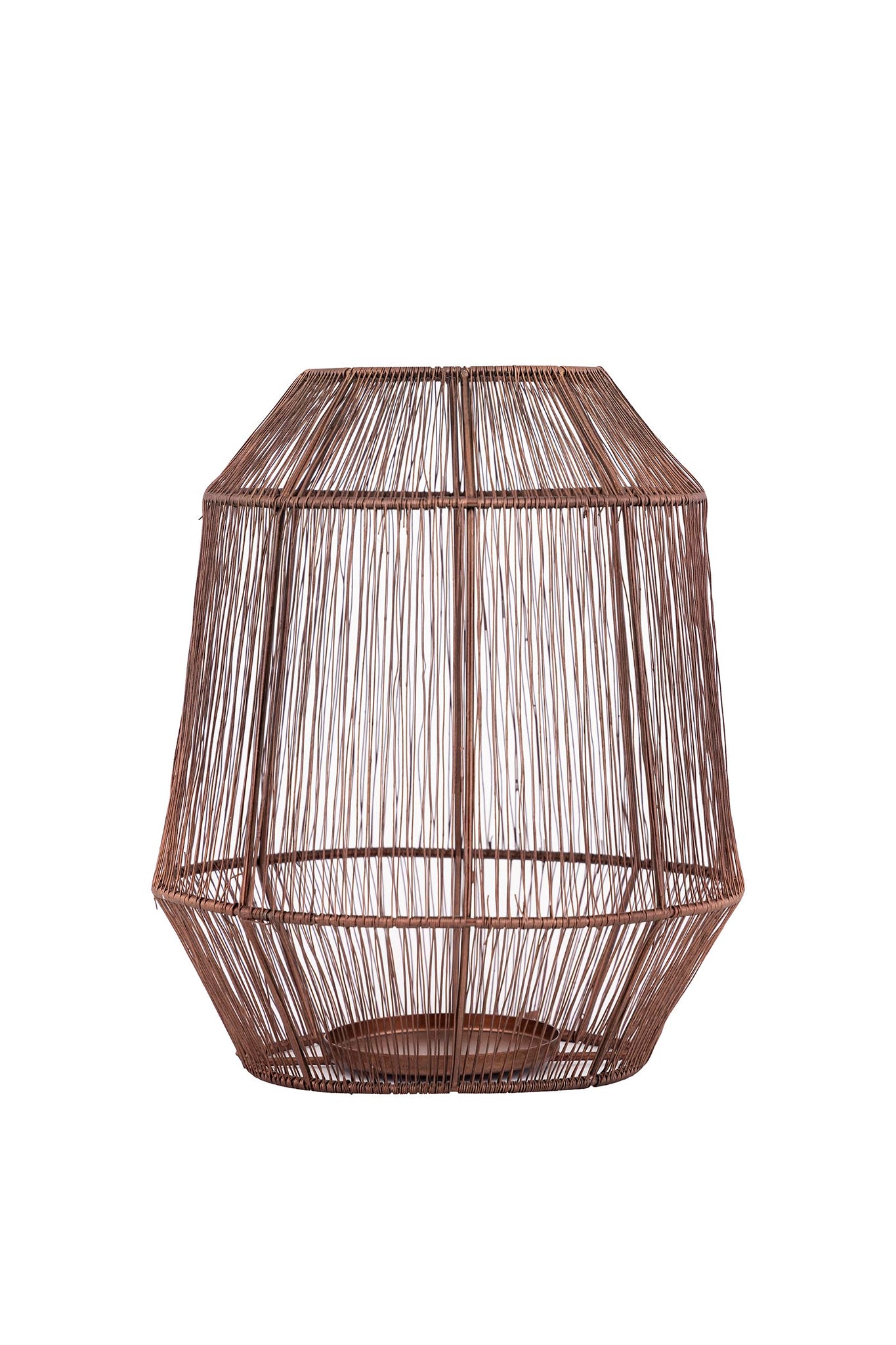 Justy Copper Iron Wired Stormlight Round S