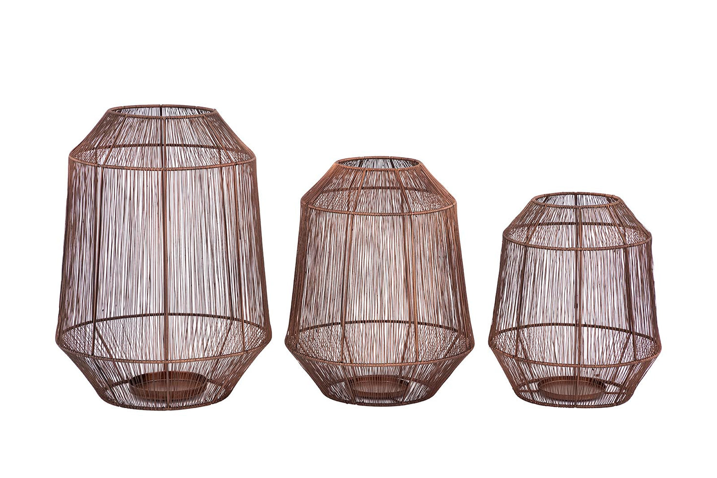 Justy Copper Iron Wired Stormlight Round S