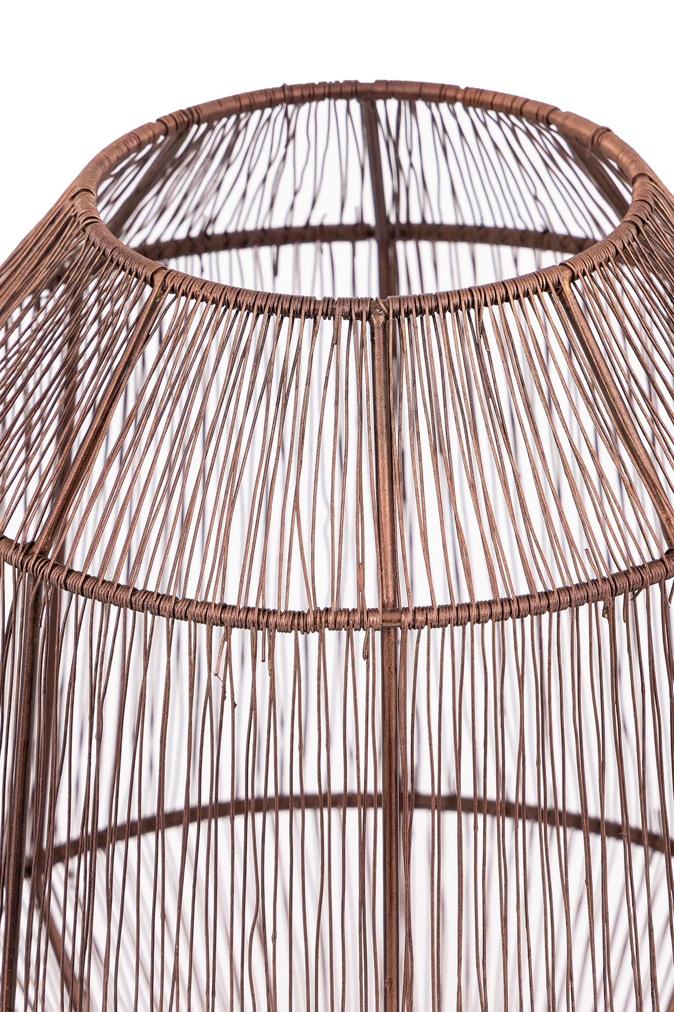 Justy Copper Iron Wired Stormlight Round S