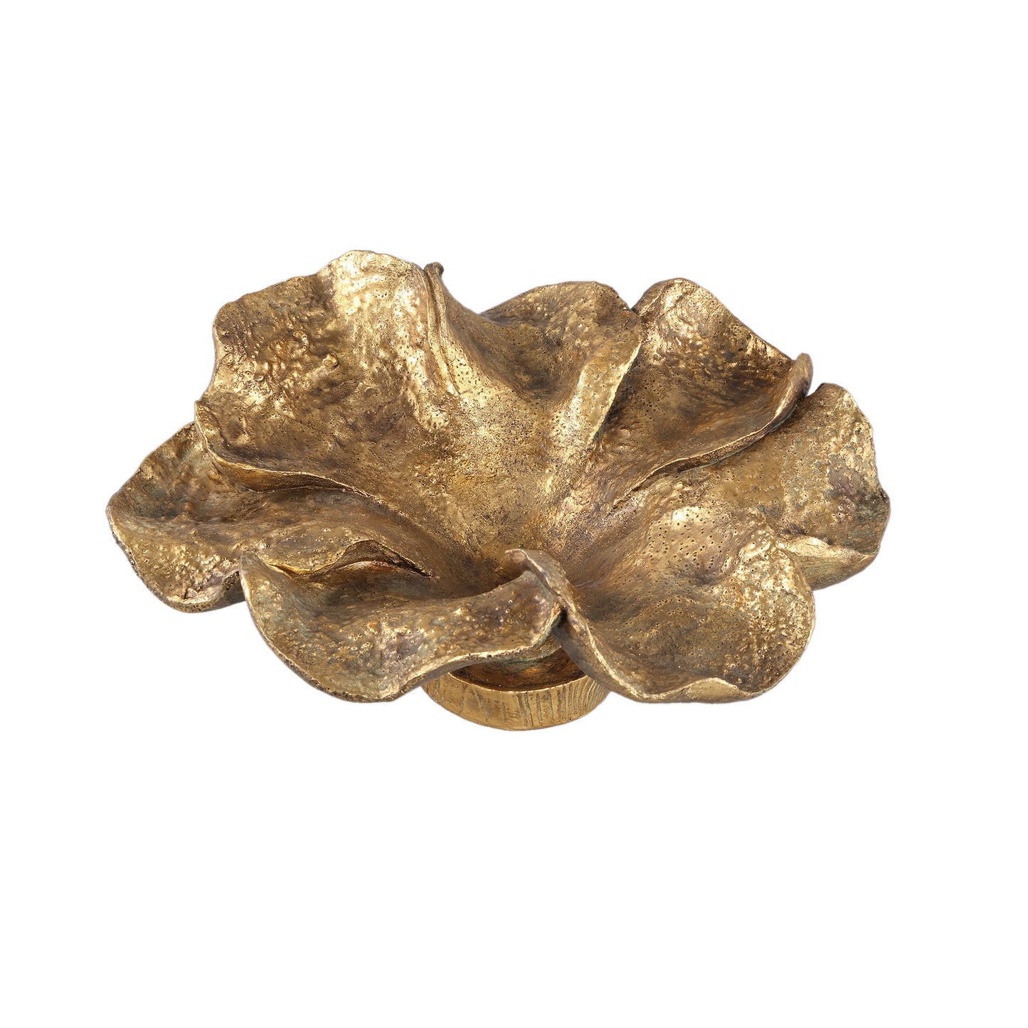 Meryla Gold Poly Flower Candle Holder