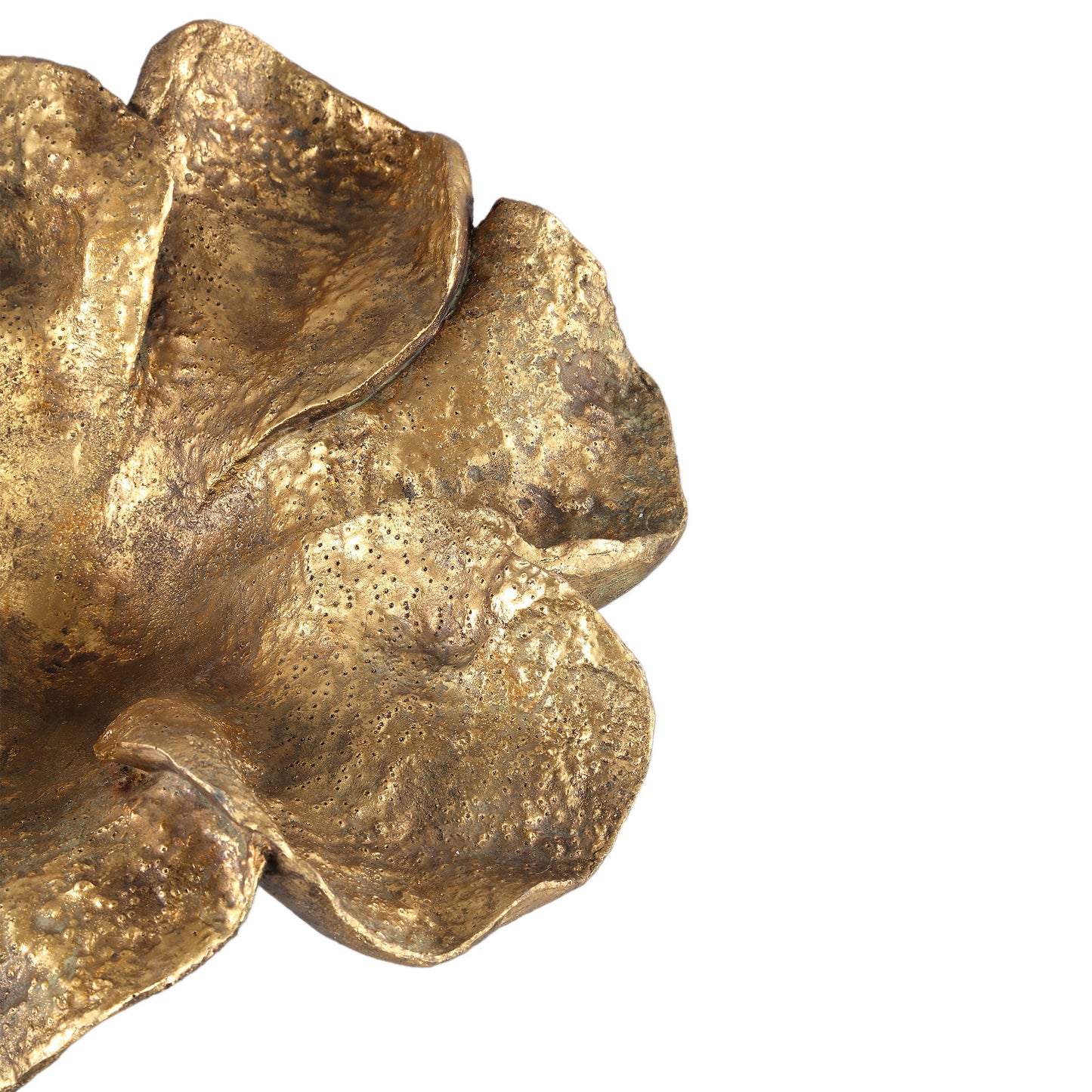 Meryla Gold Poly Flower Candle Holder