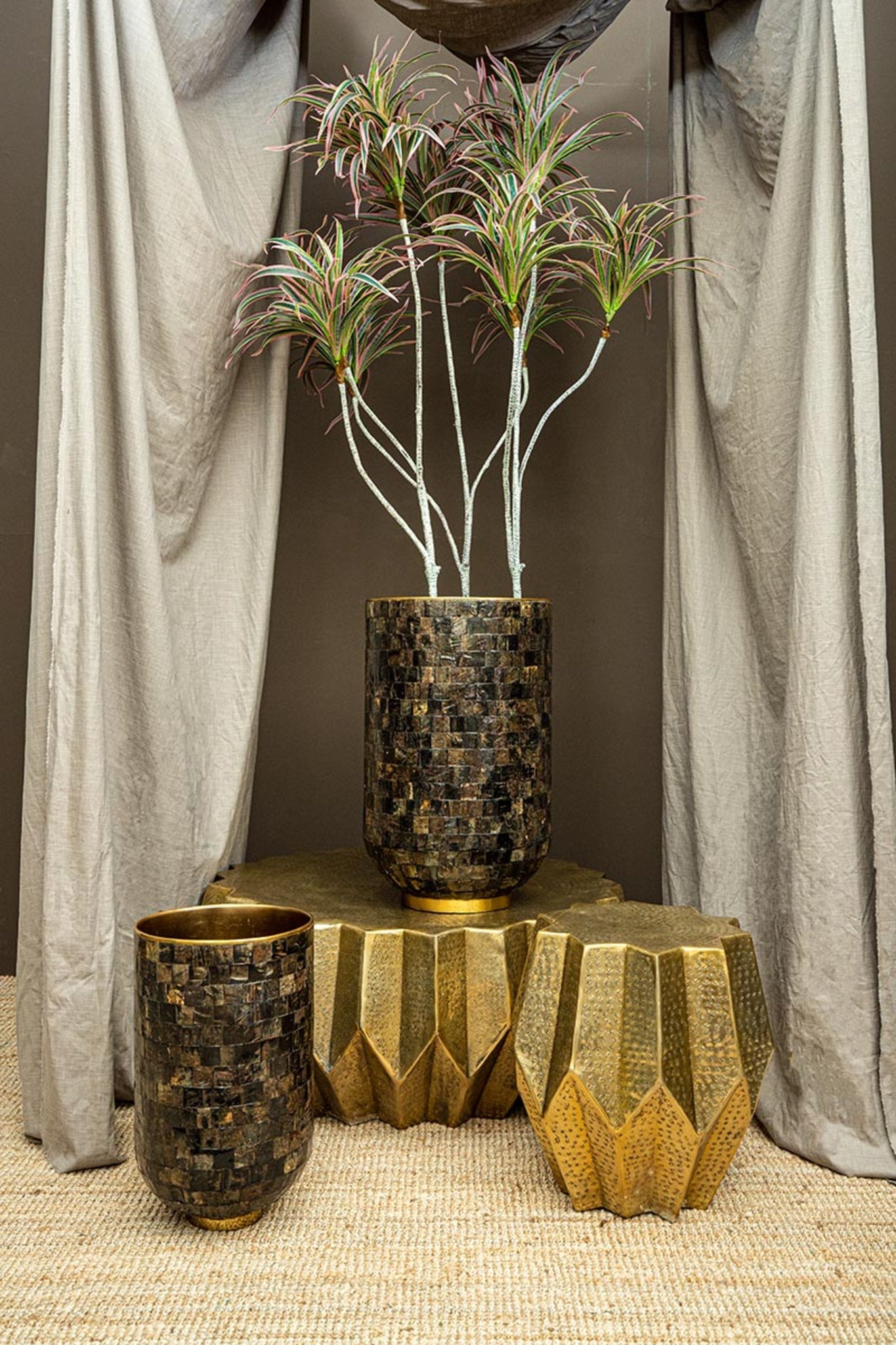 Loder Gold Horn Shiny Pot Natural Horn Mosaic SV2