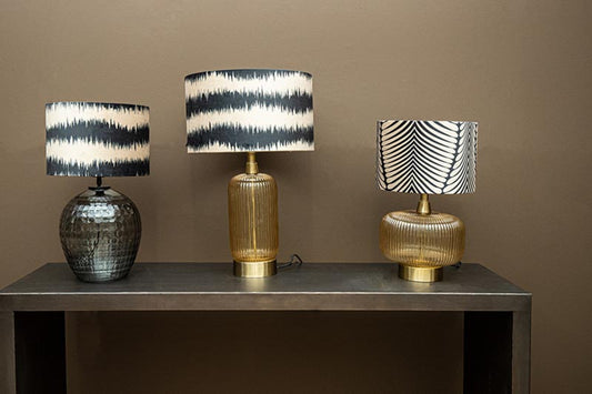 Juliet Amber Glass Lampbase Wide