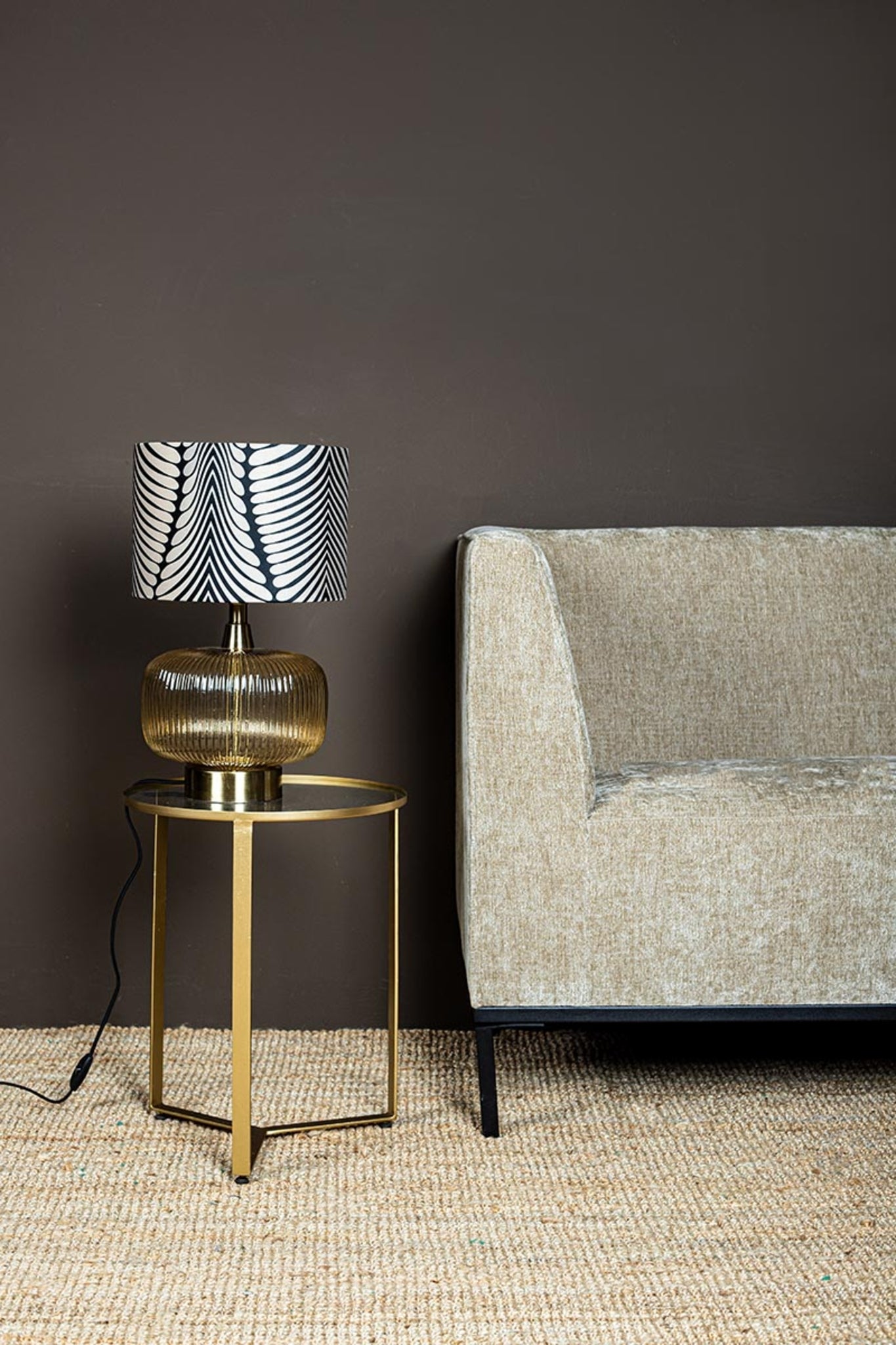 Juliet Amber Glass Lampbase Wide