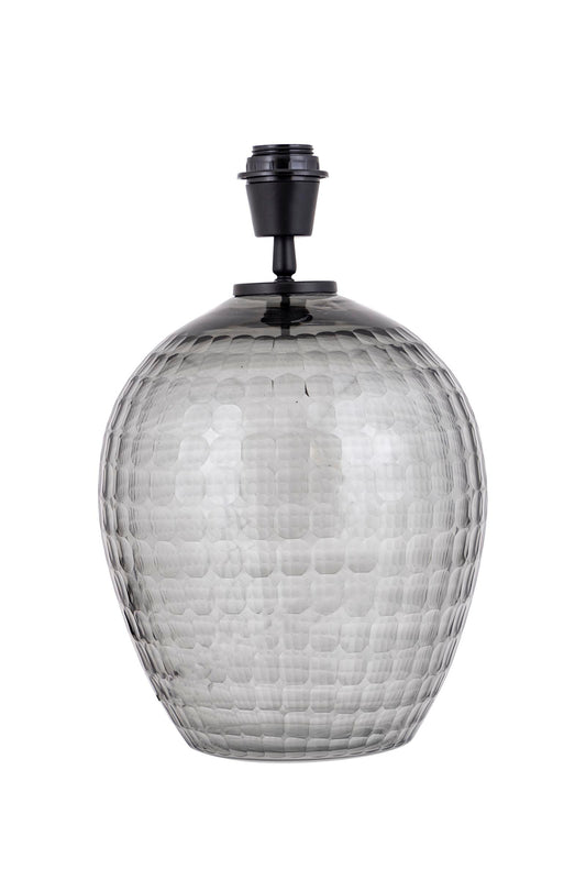 Mexim Grey Smoked Glass Lampbase Round