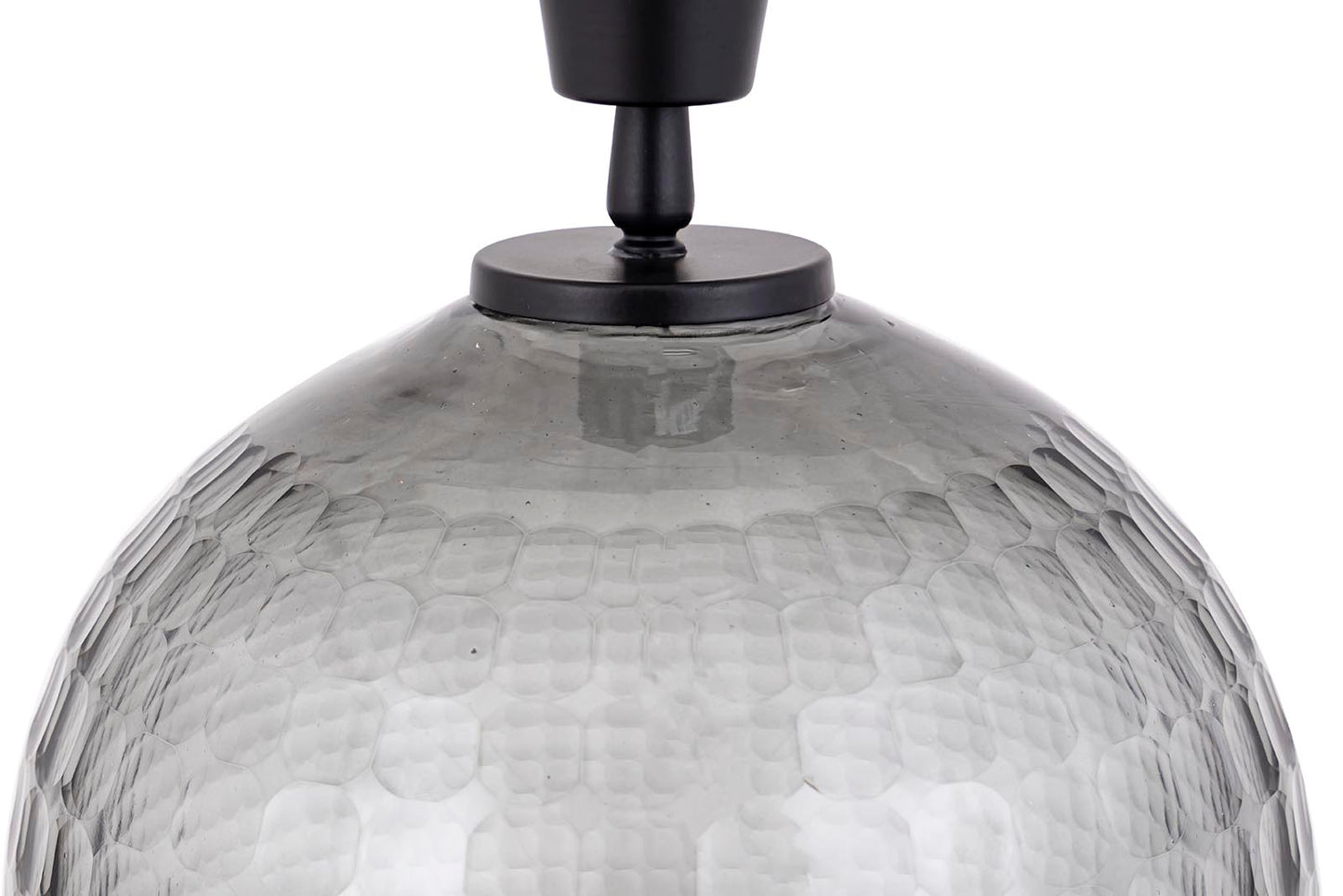 Mexim Grey Smoked Glass Lampbase Round