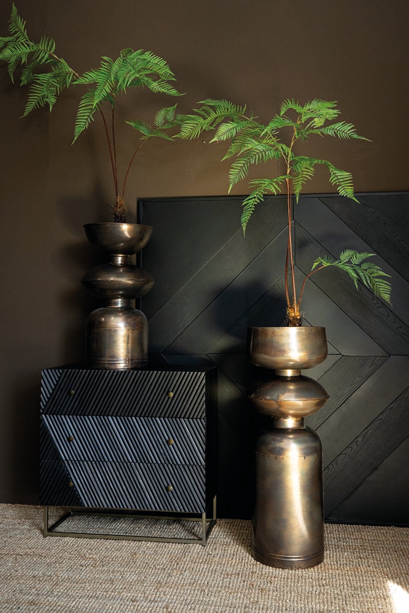 Nizze Copper Big Iron Pot Shaped Round S