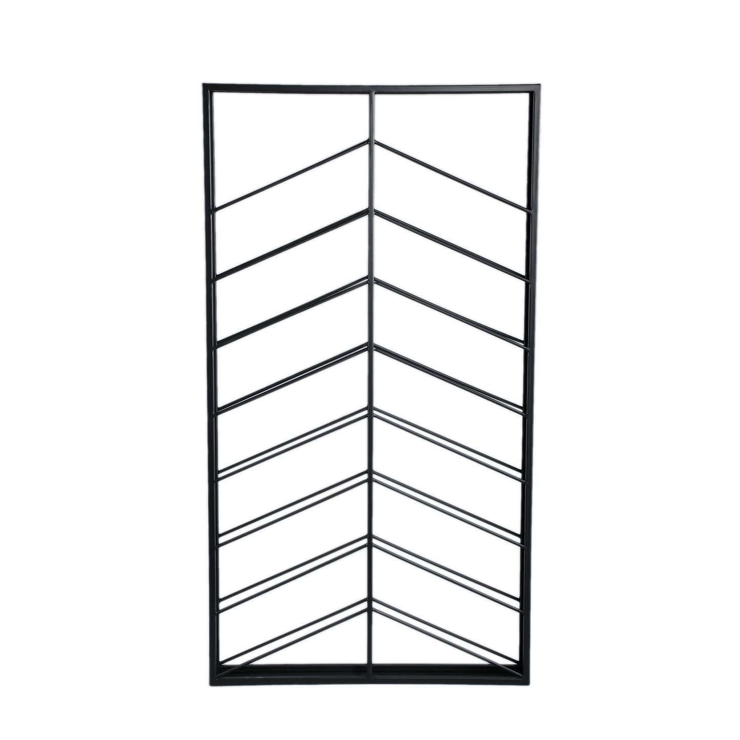Vinno Black Iron Winerack Symmetrical Layers Rect