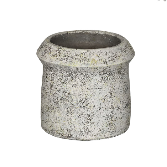 Nimma Grey Cement Pot Wide Top Round M