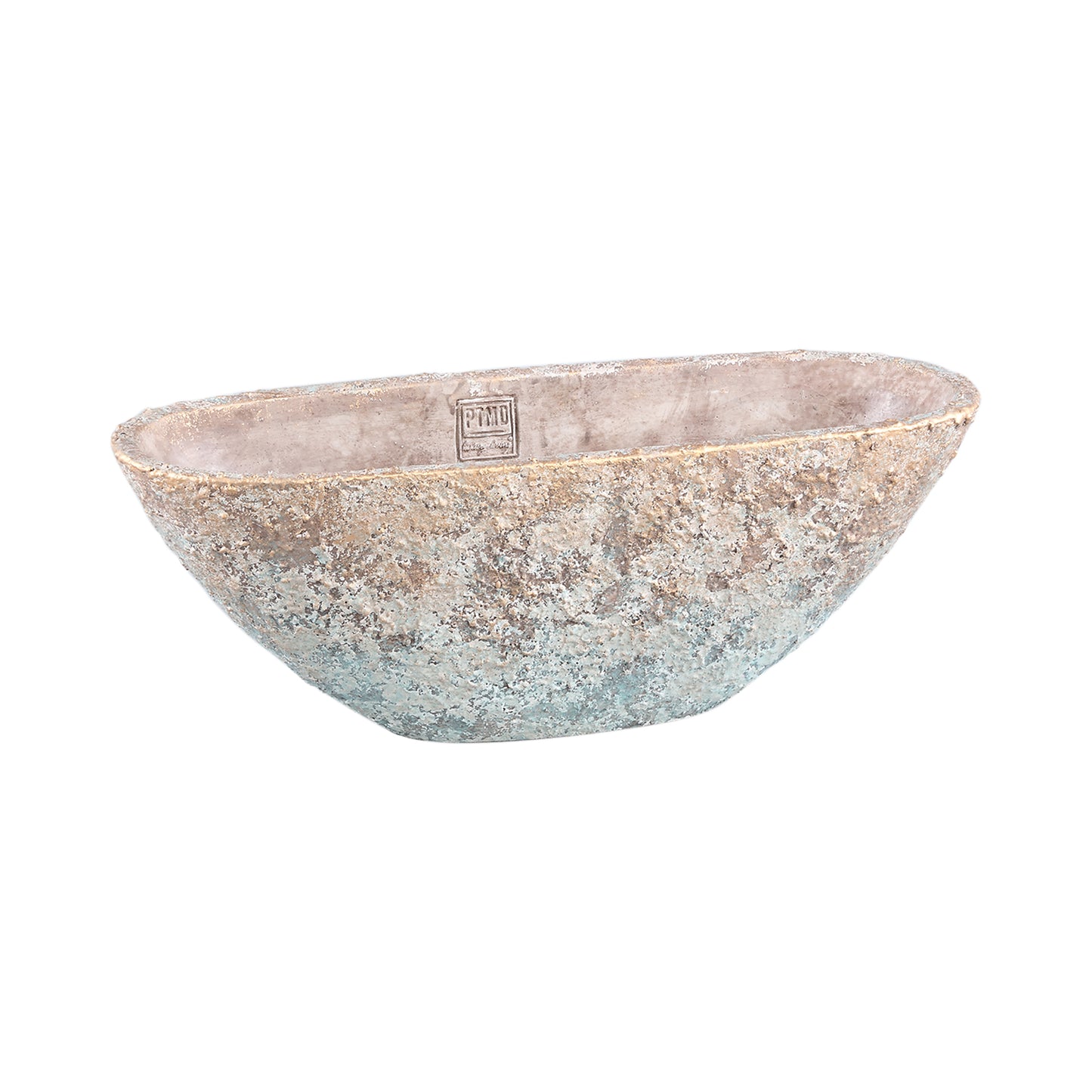 Hayle Cream Cement Pot Rough Structure Oval S