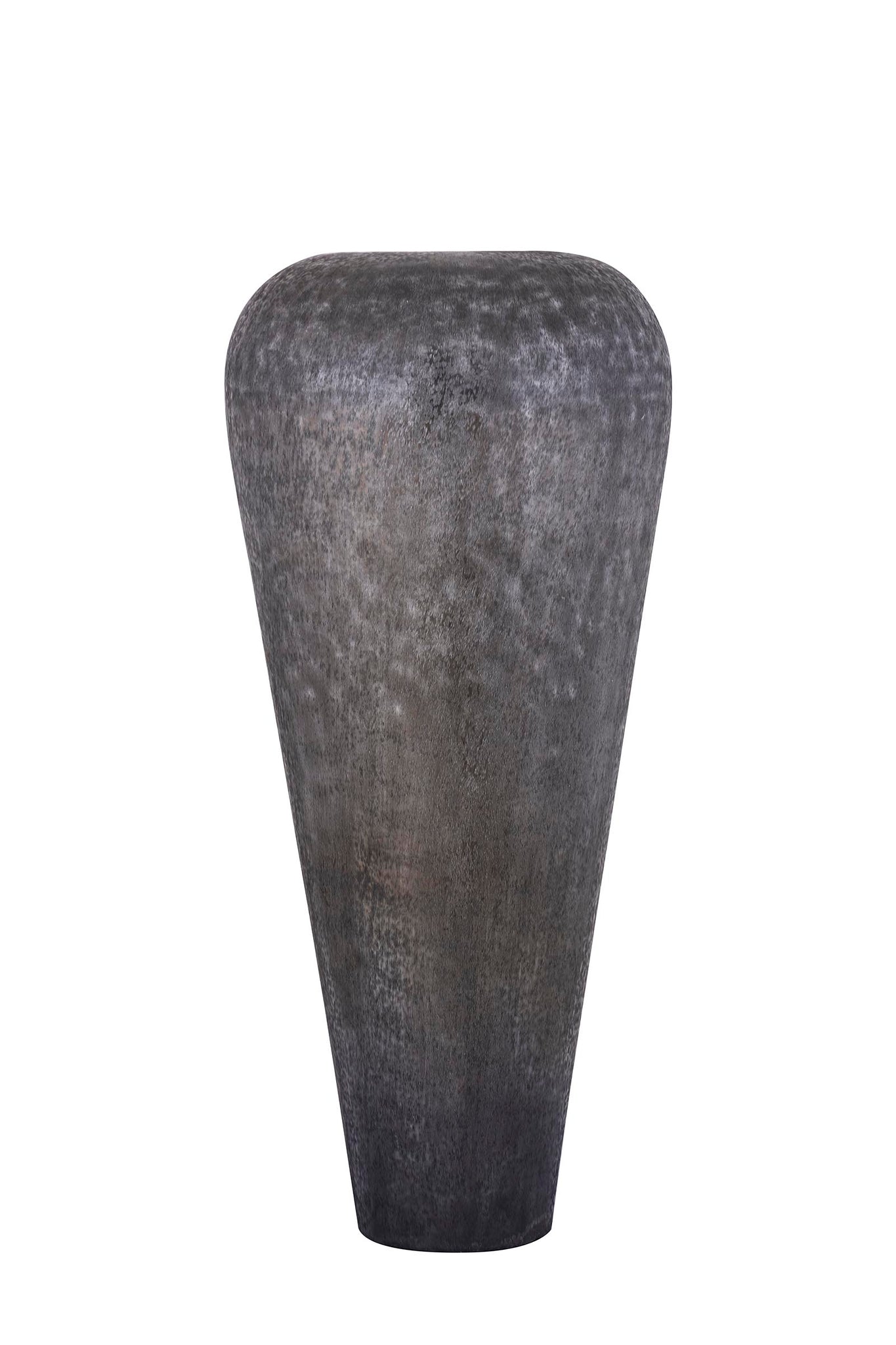 Mumbay Black Brushed Aluminum Pot Round L