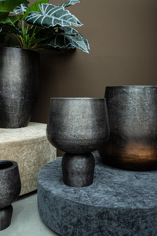 Nouska Black Aluminum Pot With Copper Bottom M