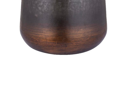 Nouska Zwarte Aluminium Pot Met Koperen Bodem M 59x57x57 cm