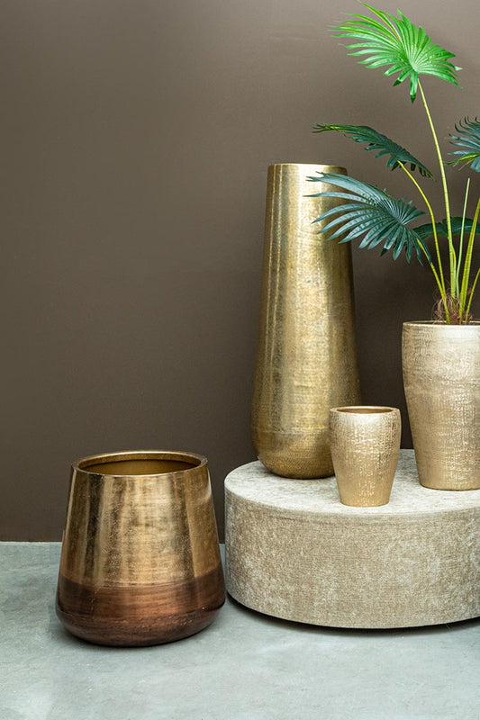 Nouska Gold Aluminum Pot With Copper Bottom L