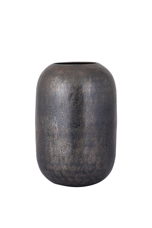 Yourne Black Rustic Aluminum Pot Bulb Round S