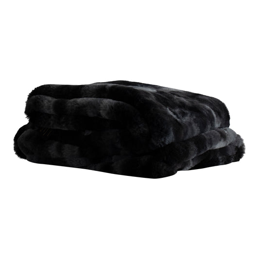 Linde Zwart Nepbont Geruite Plaid in Geschenkdoos 150 x 200 cm 2x150x200 cm