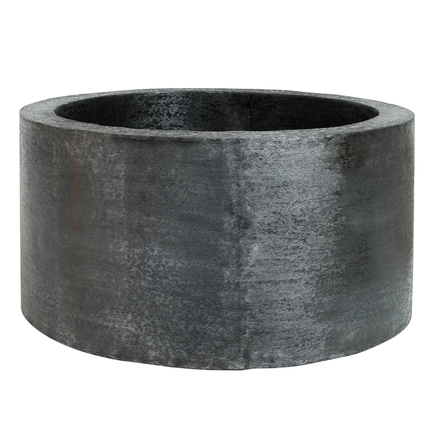 Eviee Black Brushed Alu Sheet Pot Round SV2