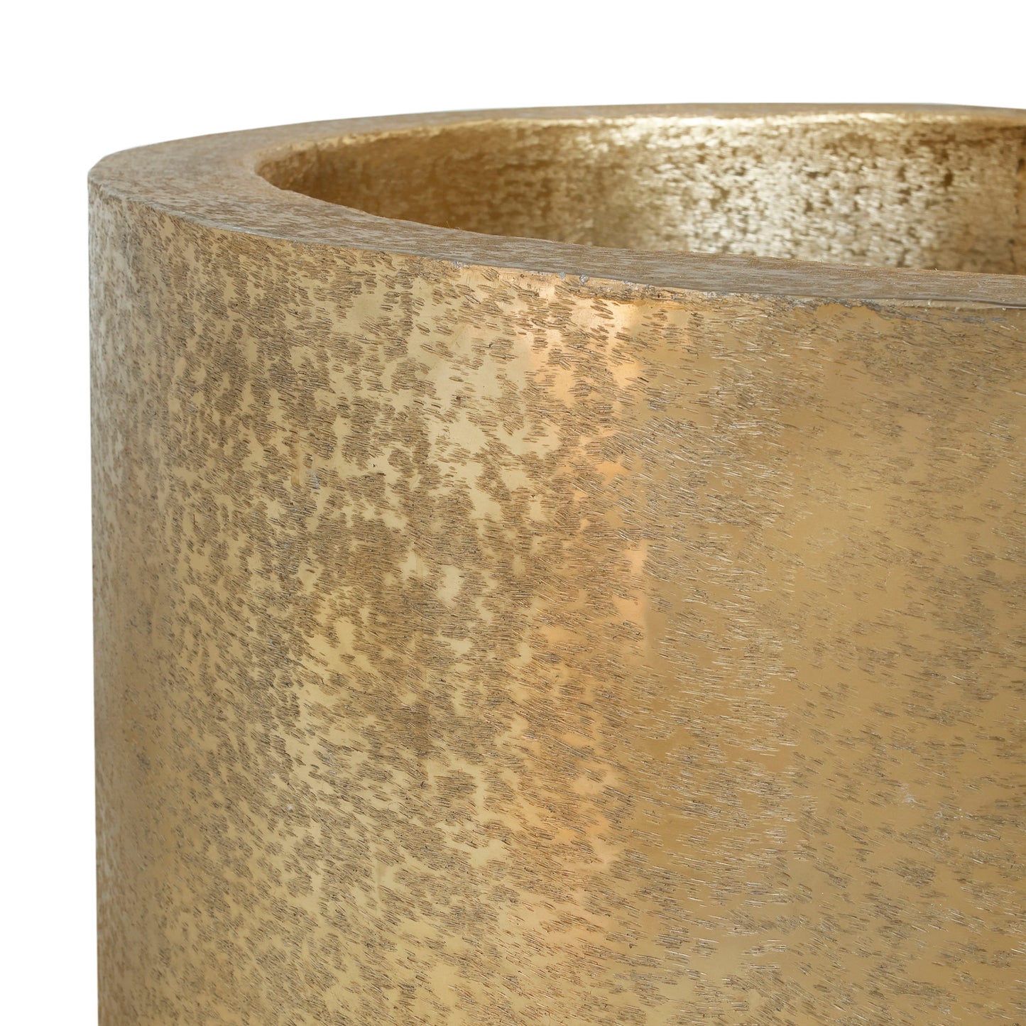 Eviee Gold Brushed Alu Sheet Pot Round SV2