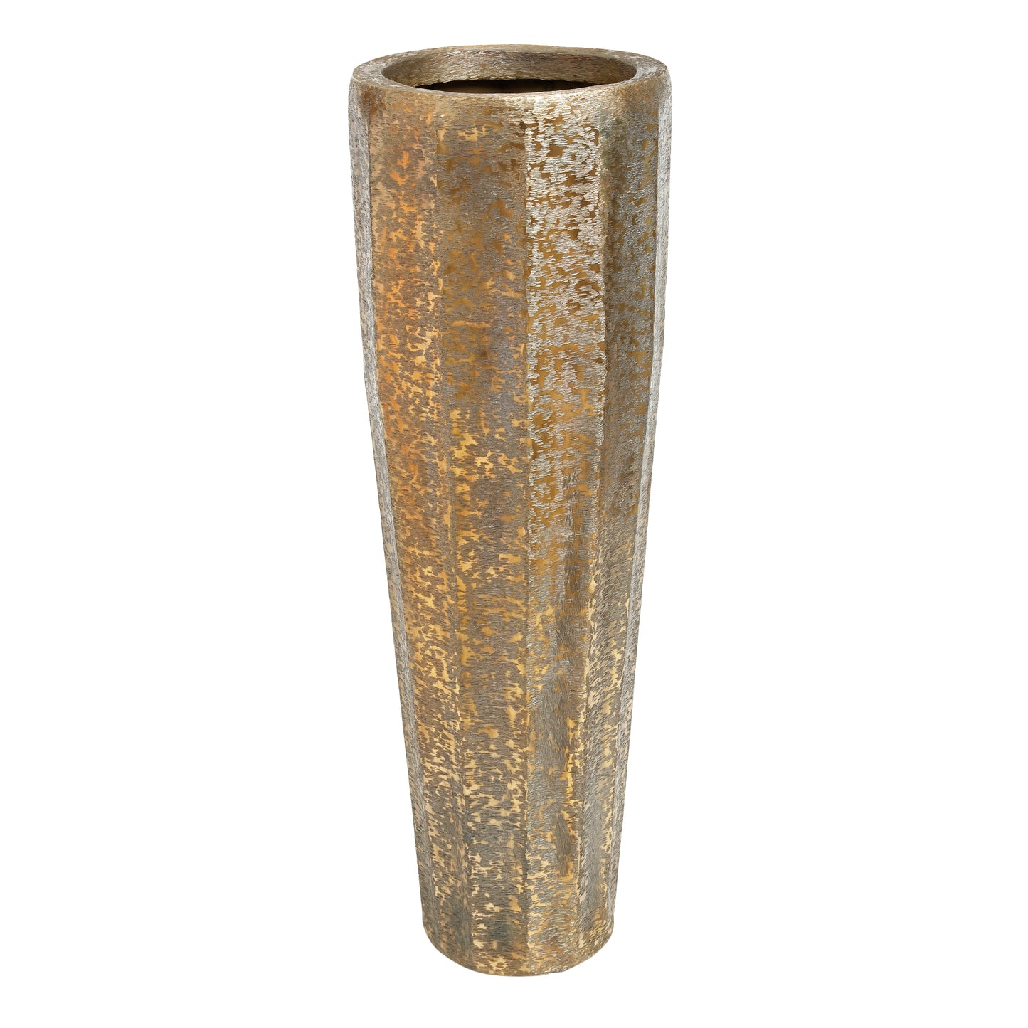 Adiane Brass  Brushed Alu Sheet Pot Ribb Round SV2