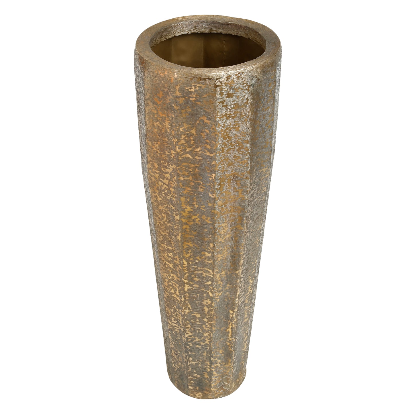 Adiane Brass  Brushed Alu Sheet Pot Ribb Round SV2