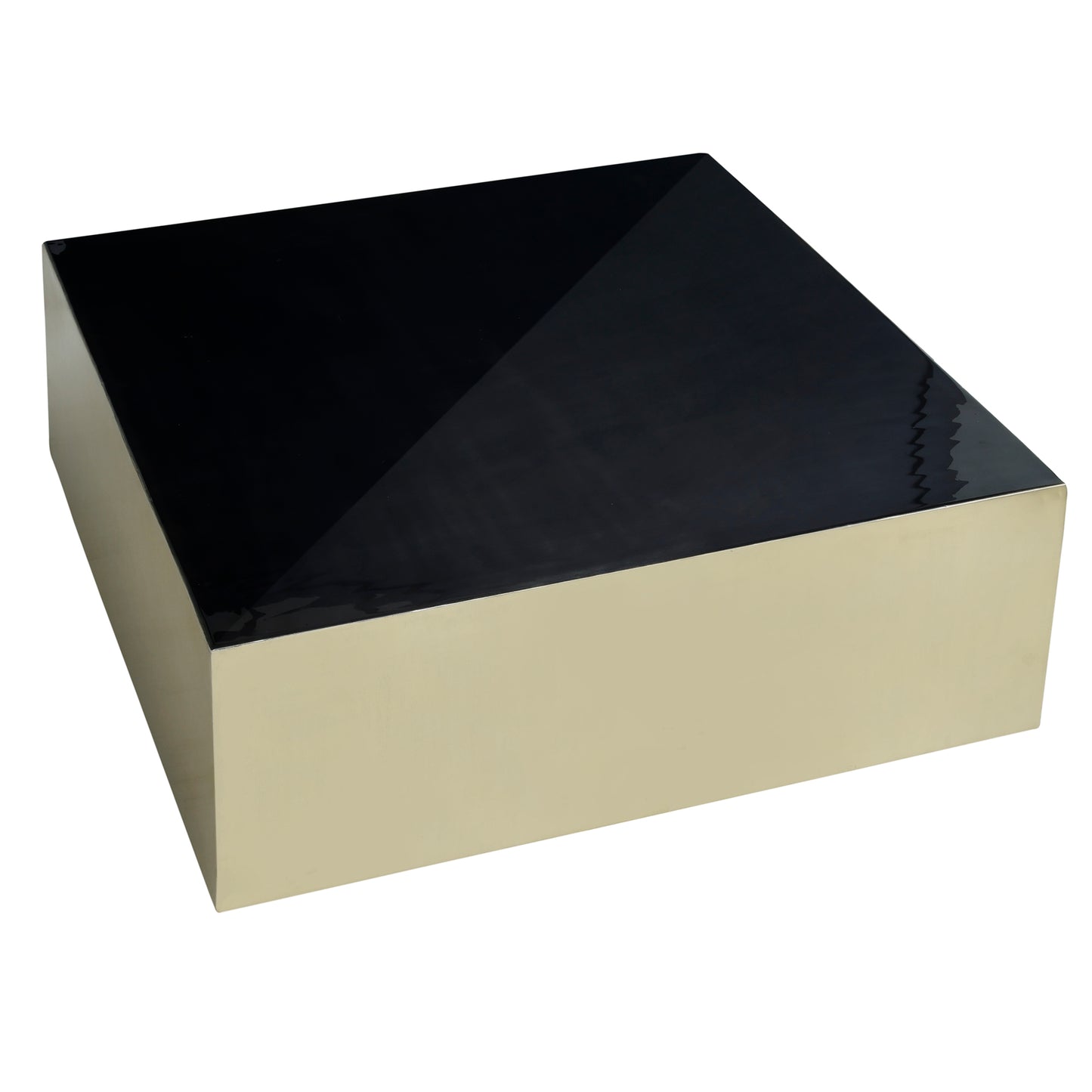 Irvy Gold Iron Coffeetable Square Black Enamel Sv2