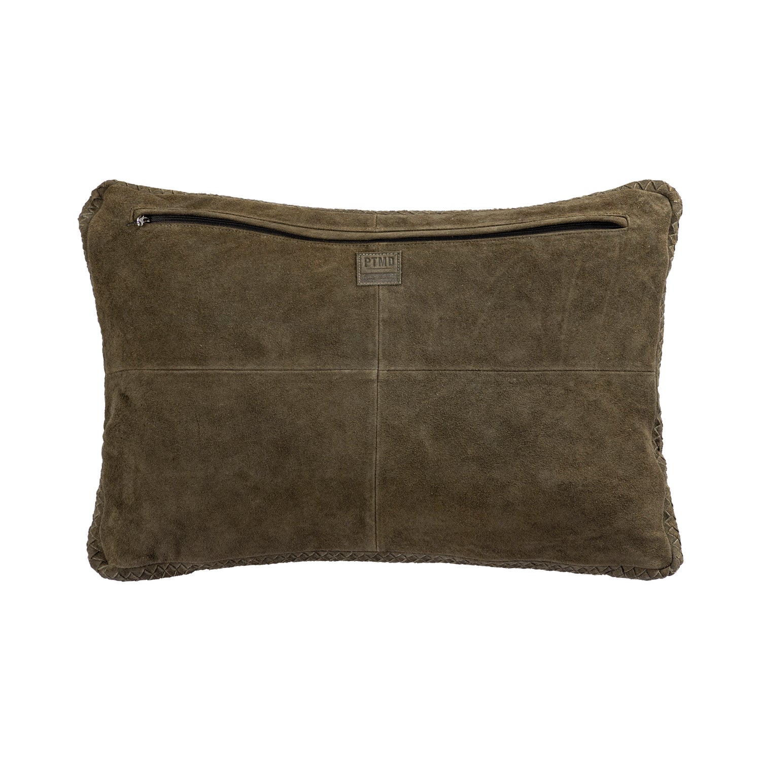 Suky Groen Suède Leren Kussen Rechthoek Set van 2 40x60x8 cm