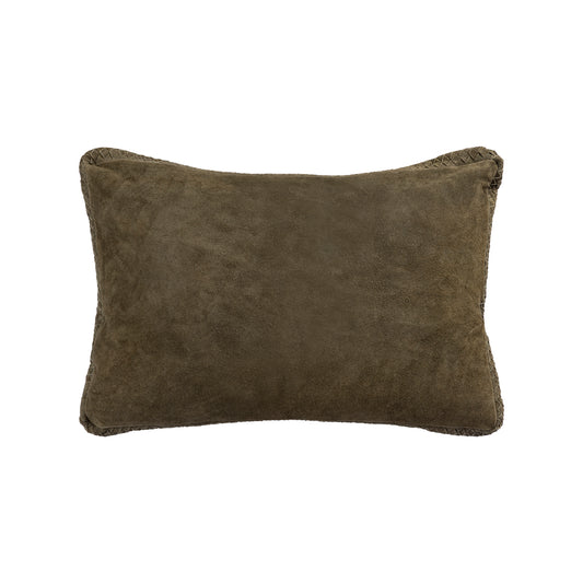 Suky Groen Suède Leren Kussen Rechthoek Set van 2 - 2 Sets 40x60x8 cm