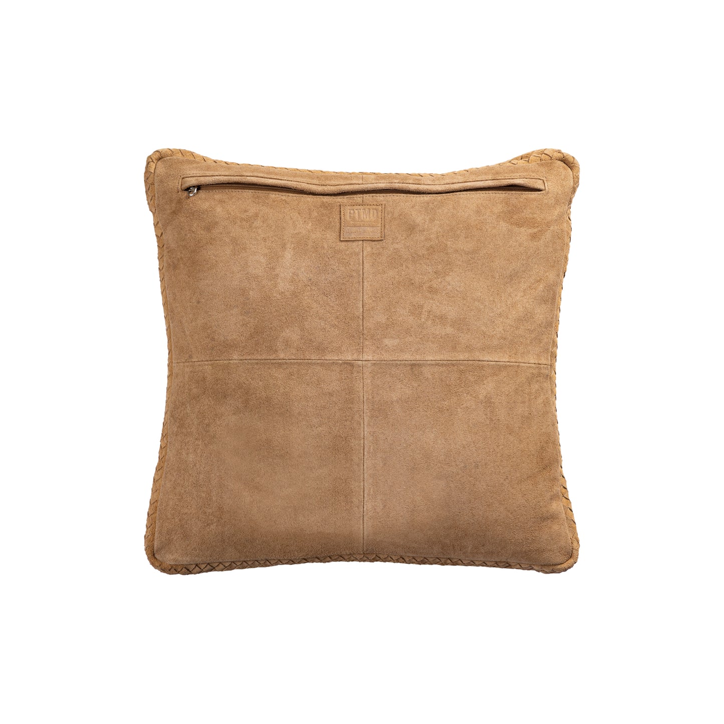 Suky Kamel Suède Leren Kussen Vierkant Set van 2 45x45x8 cm