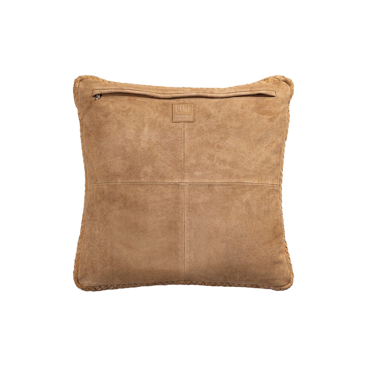 Suky Kamel Suède Leren Kussen Vierkant Set van 2 45x45x8 cm