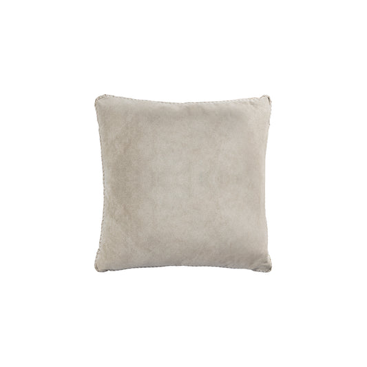 Suky Taupe Suède Leren Kussen Vierkant Set van 2 - 2 Sets 60x60x8 cm