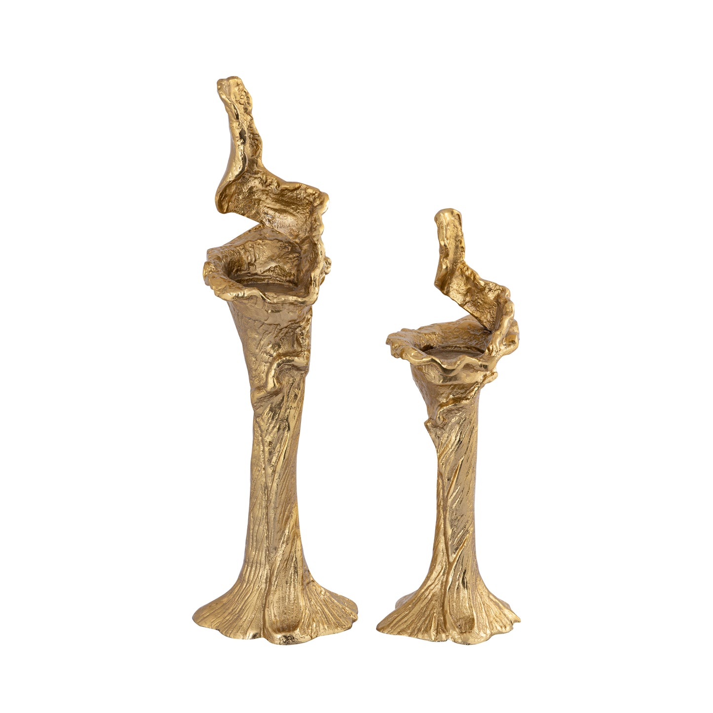 Mataly Gold Casted Alu Candle Holder S