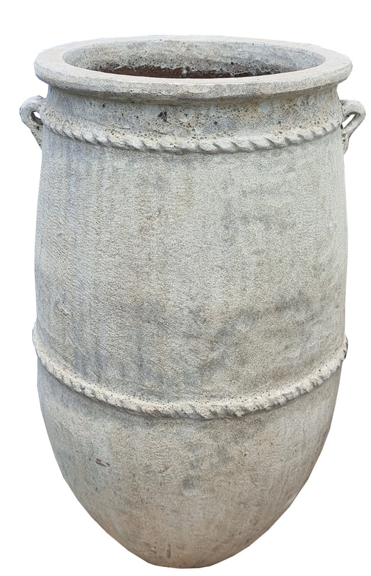 Tony Grey Big Ceramic Jar Pot Round High