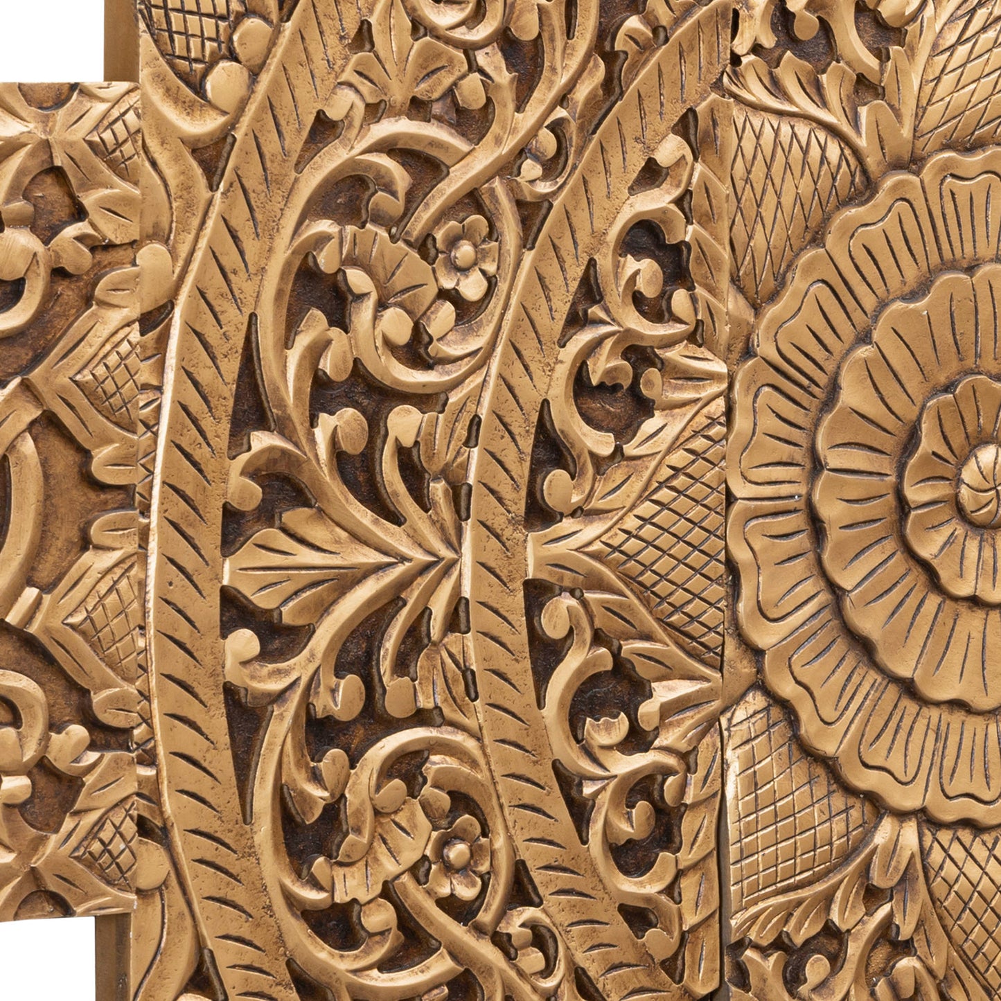 Sharlene Gold MDF Antique Carved Wallpanel 5 Pcs