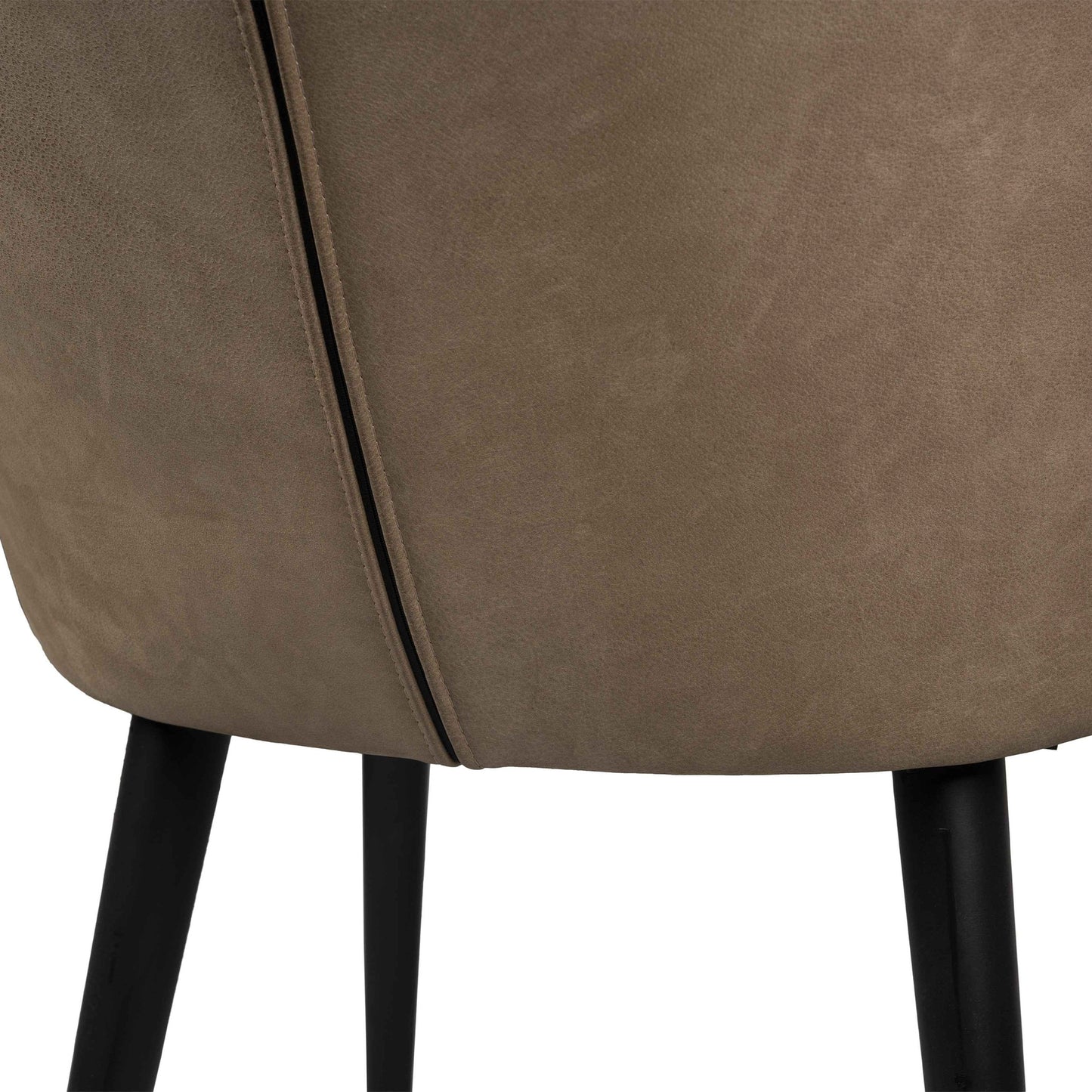 Fiori Taupe Terra Leather Dining Chair