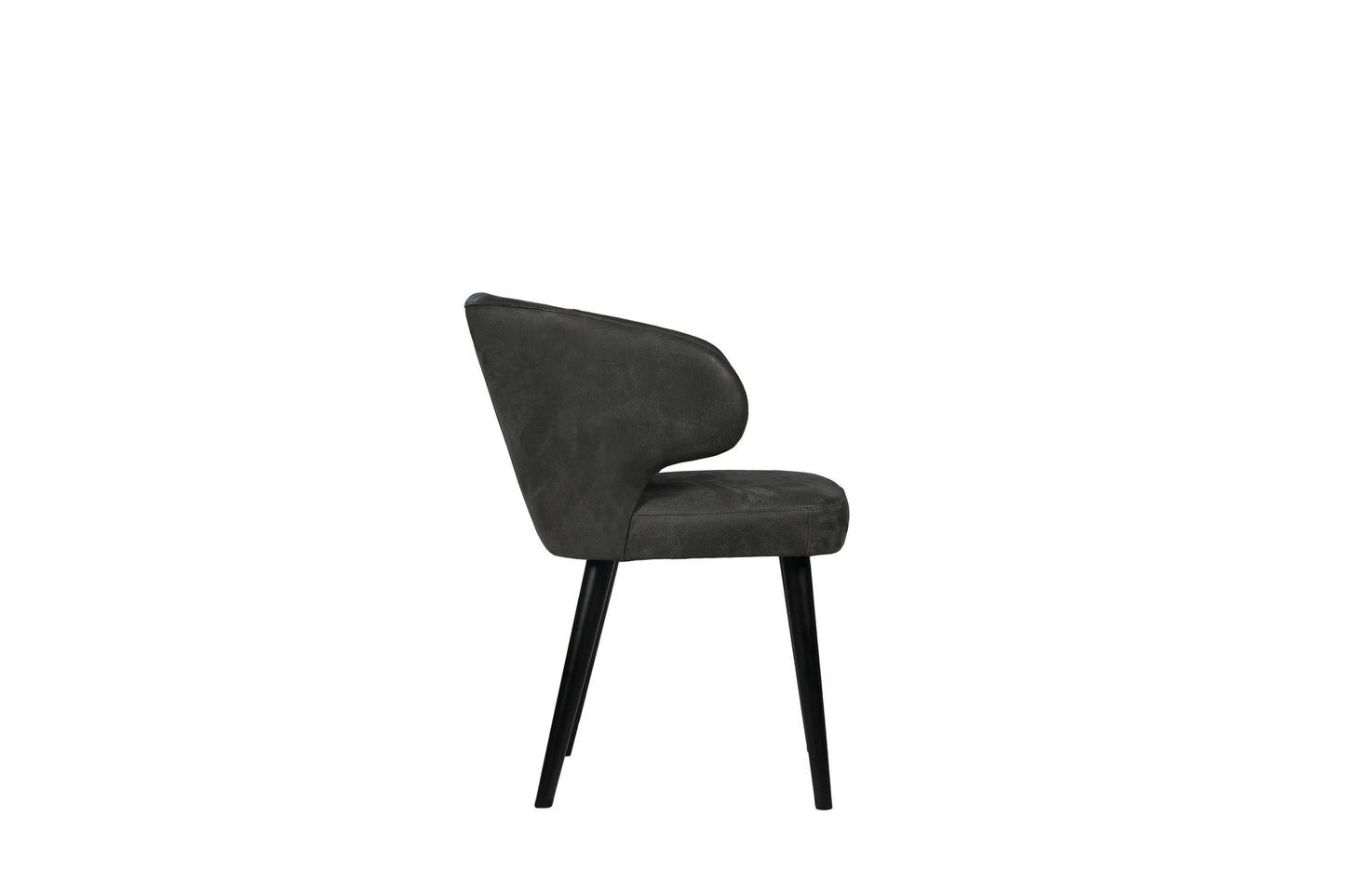 Fiori Anthracite Terra Leather Dining Chair