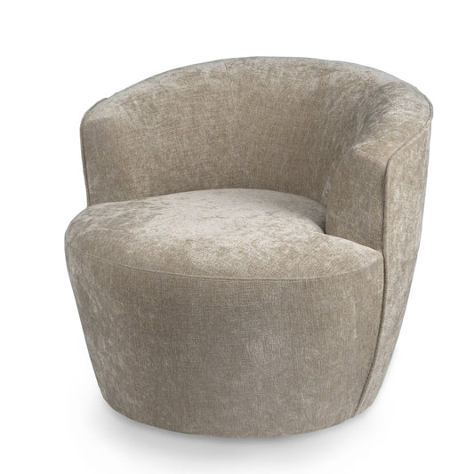 Grasa Cream Fiore Fabric Fauteuil