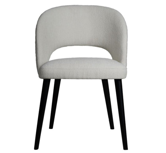Abierto White Nanci Fabric Dining Chair