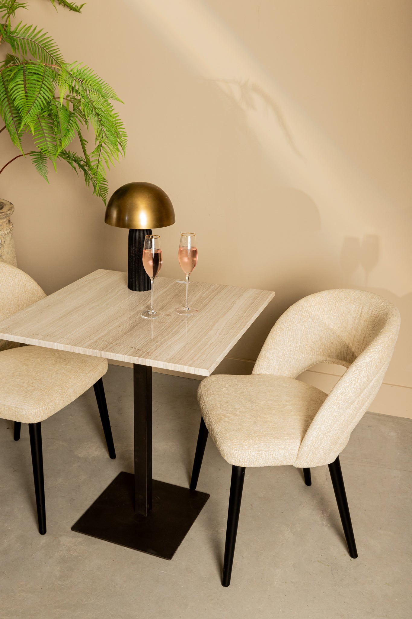 Abierto Cream Nanci Fabric Dining Chair